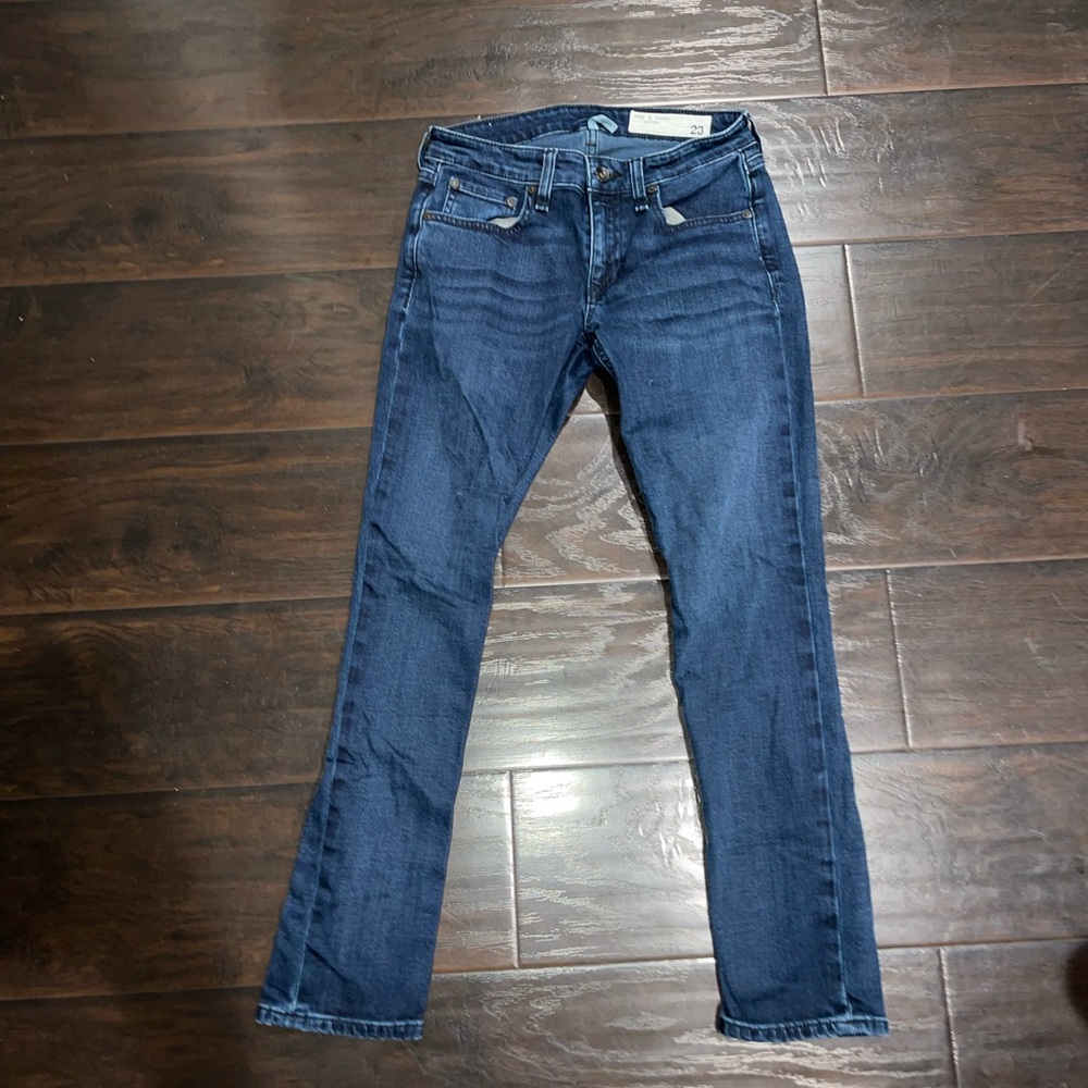 Rag & Bone Dark Indigo Women Ankle Skinny Jeans Size 23 Stretch